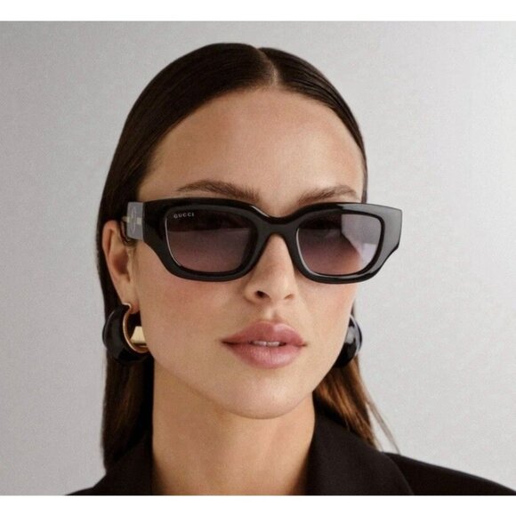 NEW GUCCI SUNGLASSES BLACK GREY WOMEN EYEWEAR GUCCI